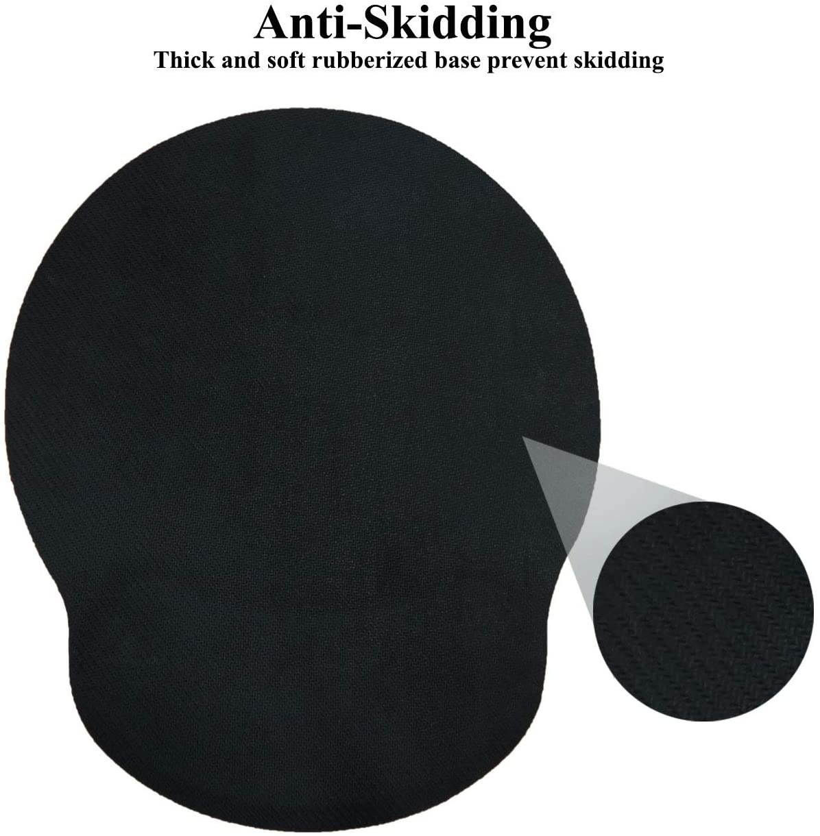 Meffort Inc Mouse Pad with Wrist Rest Support & Non-Slip Base, Durable Ergonomic Gaming Mousepad - Wolf Howling Moon