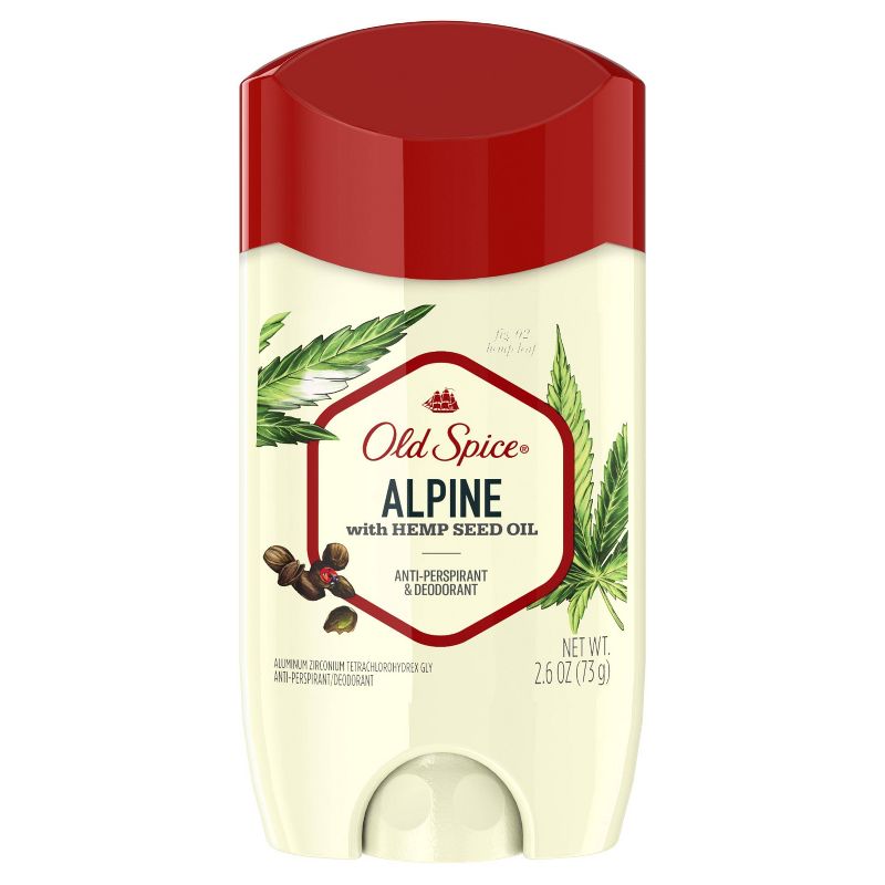 Old Spice Men's Anti-Perspirant Deodorant Alpine with Hemp Seed Oil - 2.6oz 