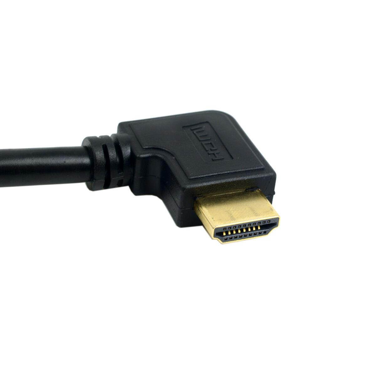 Right Angled 90 Degree HDMI Male to Male Cable 1.4 & 3D 0.5m