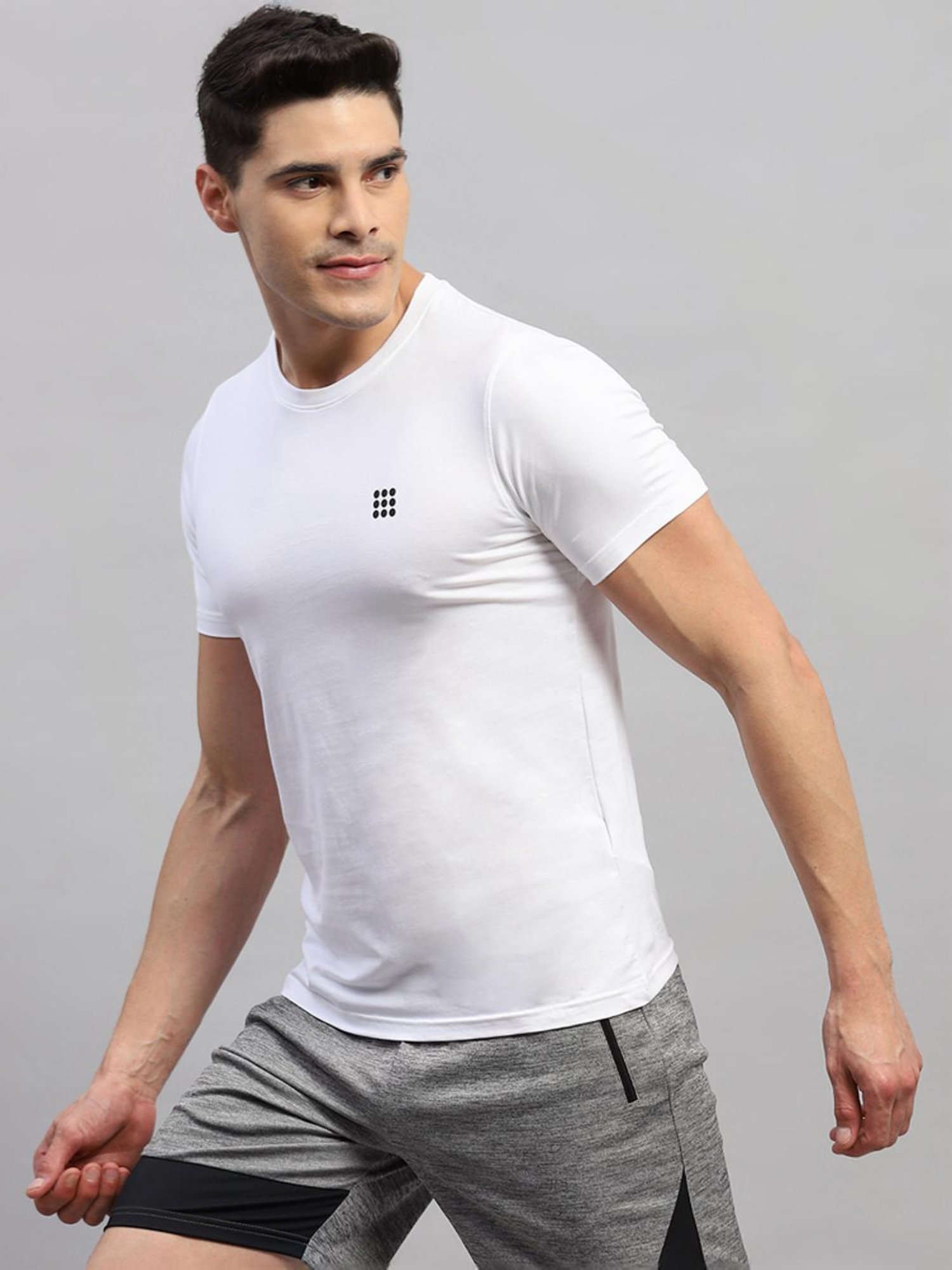 Rock.it White Cotton Regular Fit T-Shirt