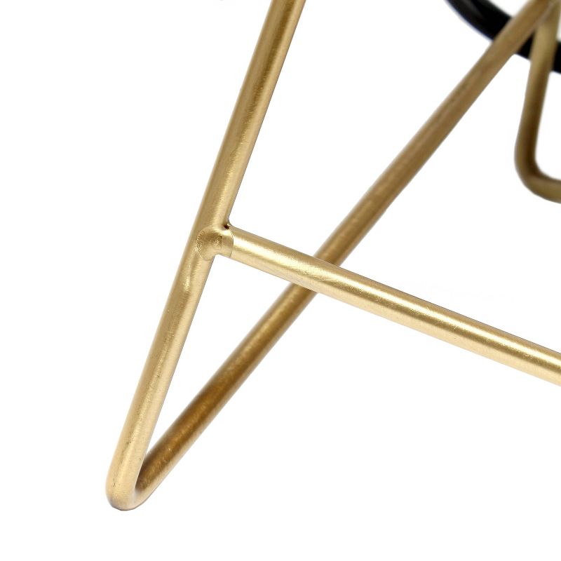 Down To The Wire Table Lamp with Fabric Shade Gold - Simple Designs