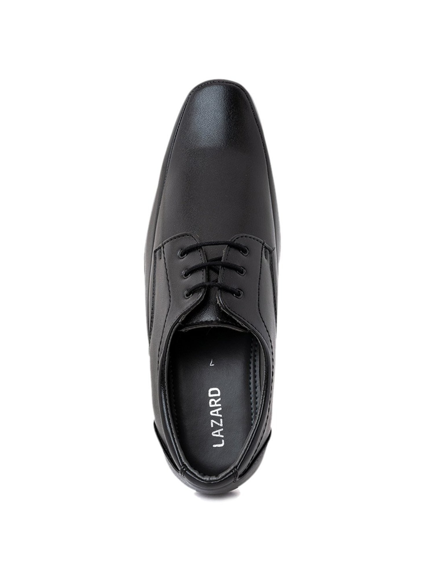 Lazard by Khadims Men's Black Derby Shoes