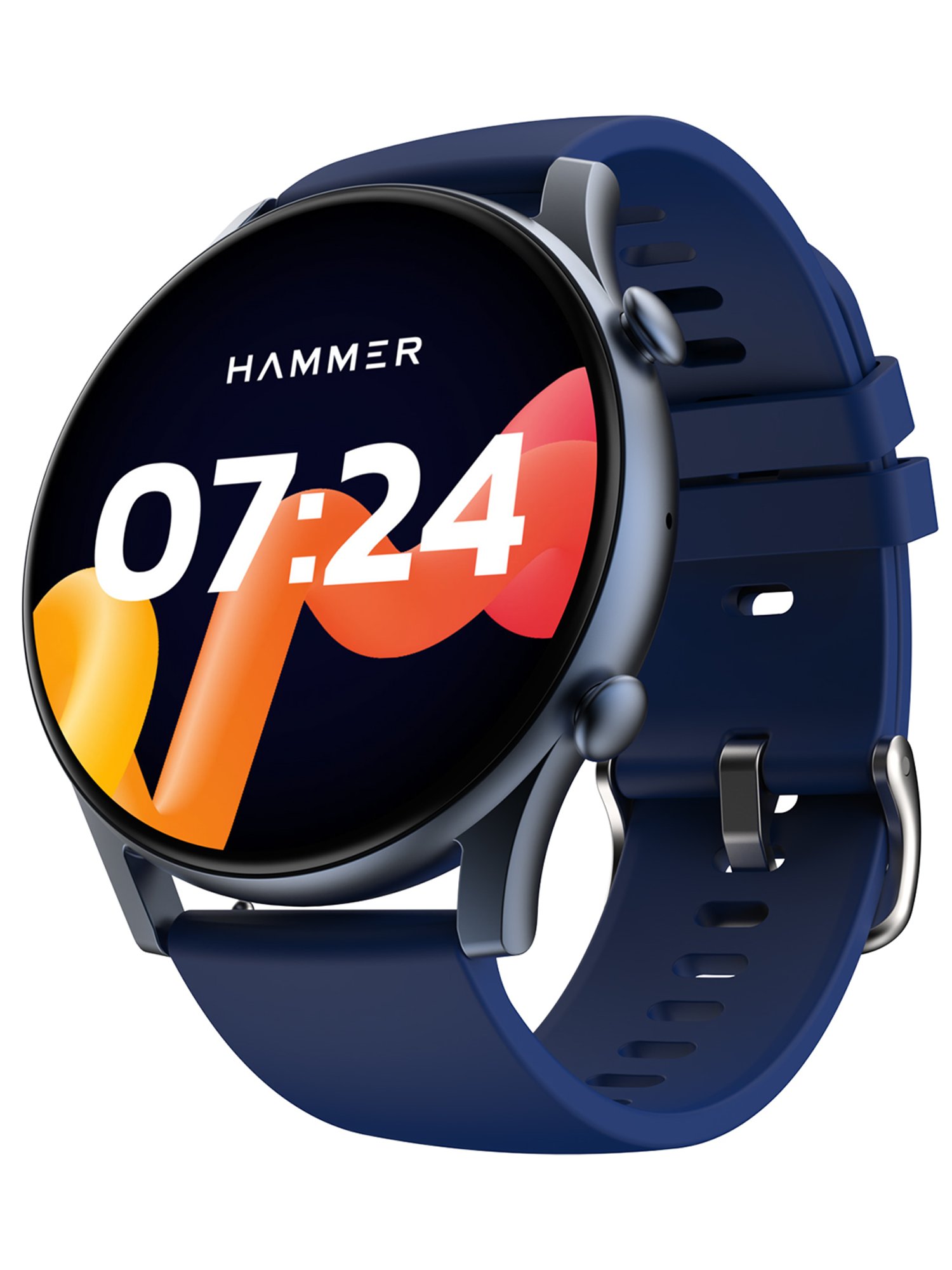 Hammer Glide 1.43 inch AMOLED Round Dial Smartwatch with Calling Function (Electric Blue)