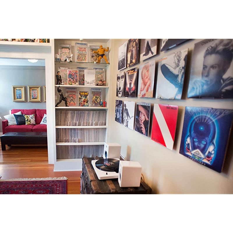 Mount Vinyl Record Shelf Stand and Wall Mount Invisible and Adjustable 5 Pack