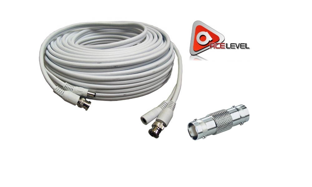 ACELEVEL RG59 PREMIUM UL LISTED 100FT CABLE FOR SDI CLOVER SYSTEMS WHITE COLOR