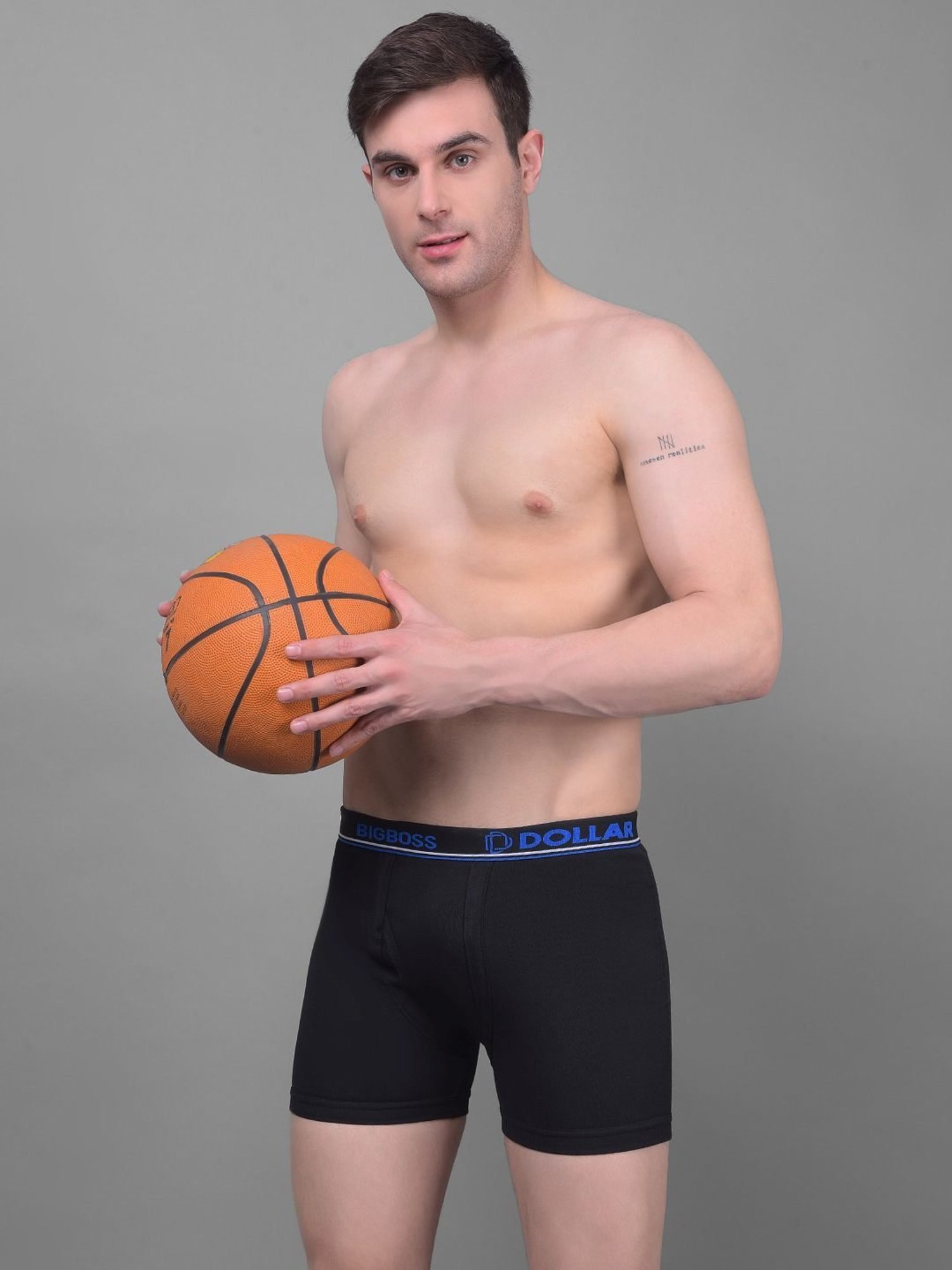 Dollar Bigboss Assorted Cotton Regular Fit Trunks - Pack Of 3