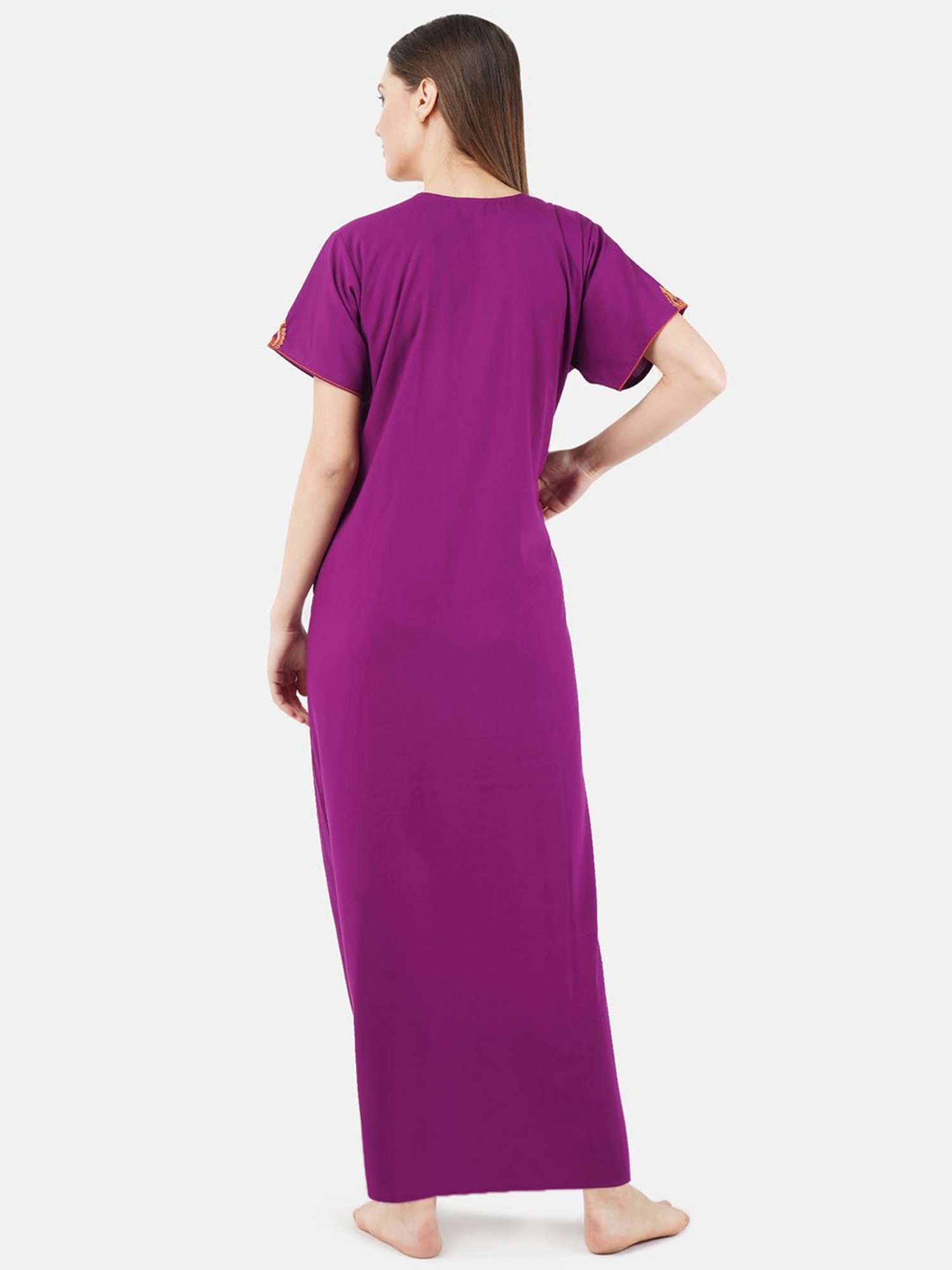 KOI SLEEPWEAR Purple Embroidered Nighty