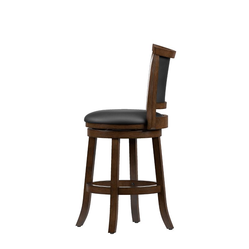 Set of 2 Counter Height Barstools Black Brown - CorLiving
