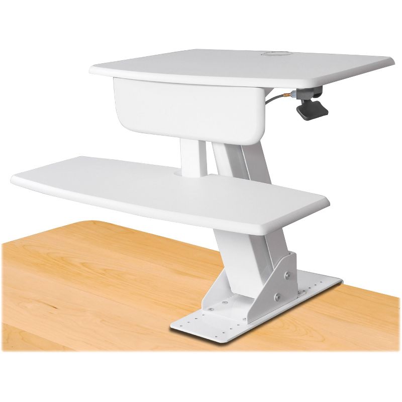 Kantek Desk Sit-To-Stand Workstation 26-3/4"x24-1/2"x22" White STS800W