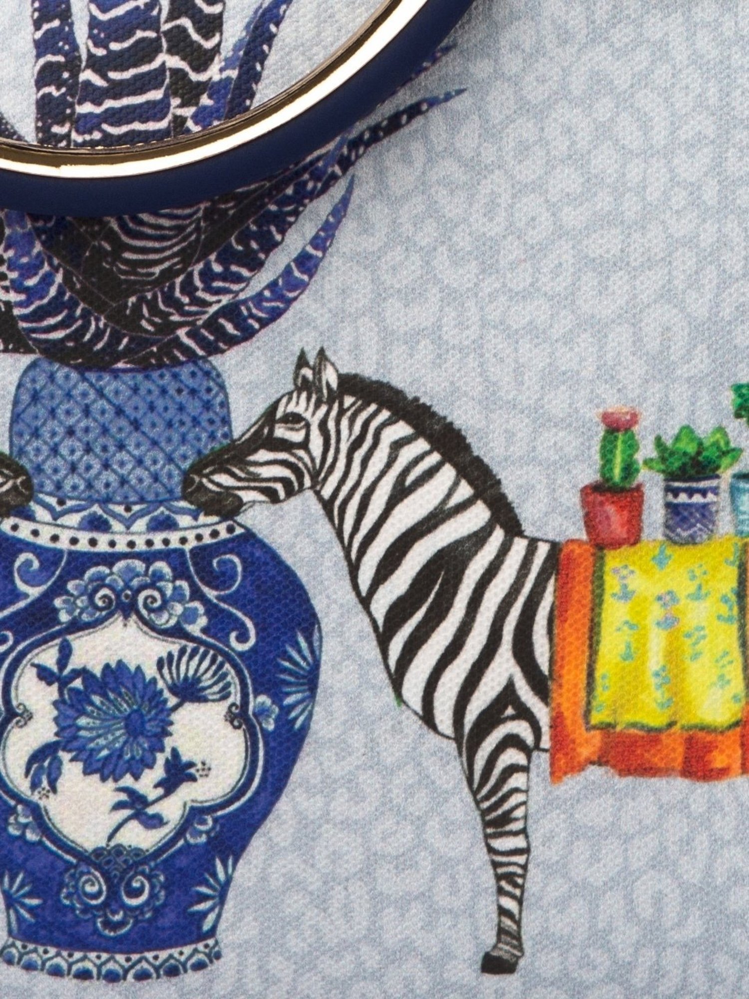 Modern Myth Blue Printed Medium Cross Body Bag