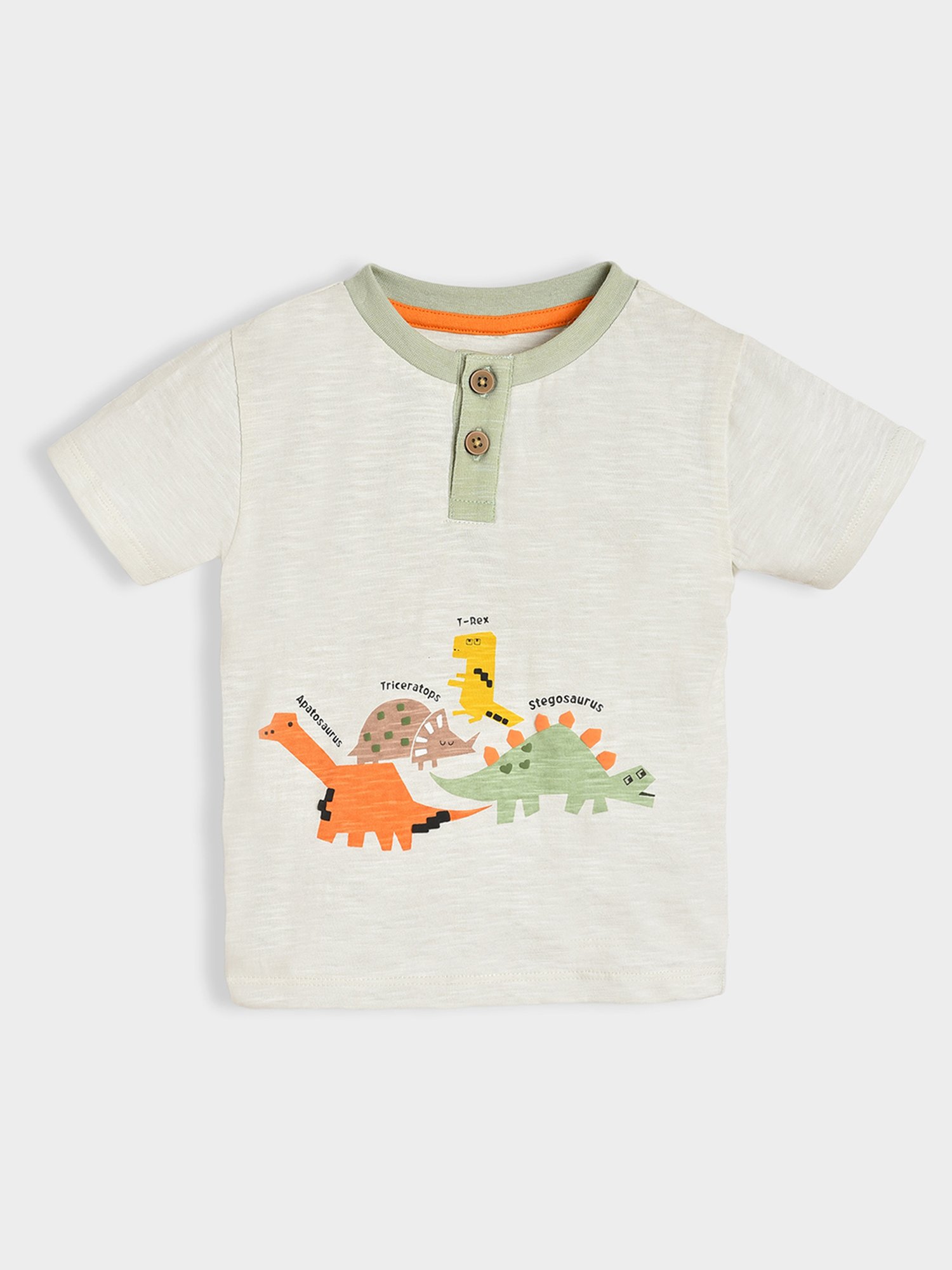 MiArcus Kids White & Black Printed T-Shirt with Shorts