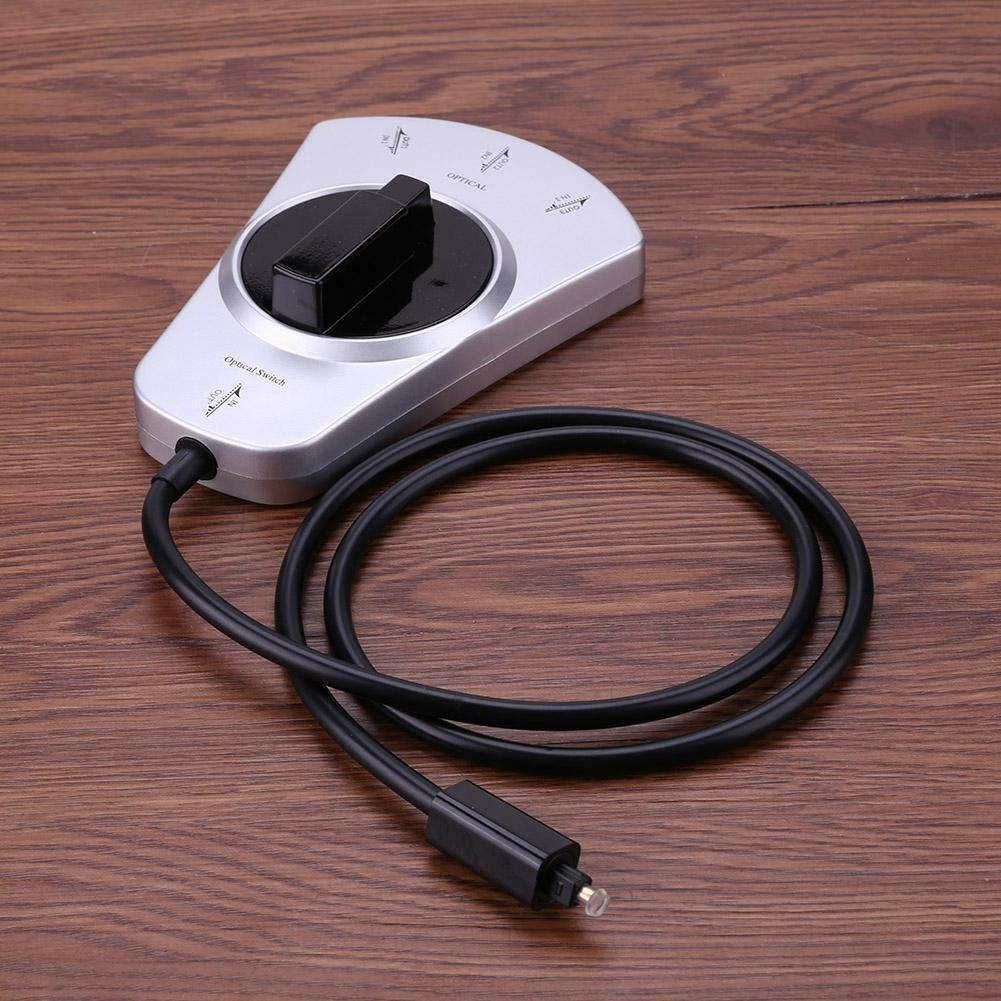 Fiber Optic Splitter 1 in 3 Out,Toslink Fiber Optical Audio Adapter Switch Selector TosLink Converter 2.6ft(1 in 3 Out)