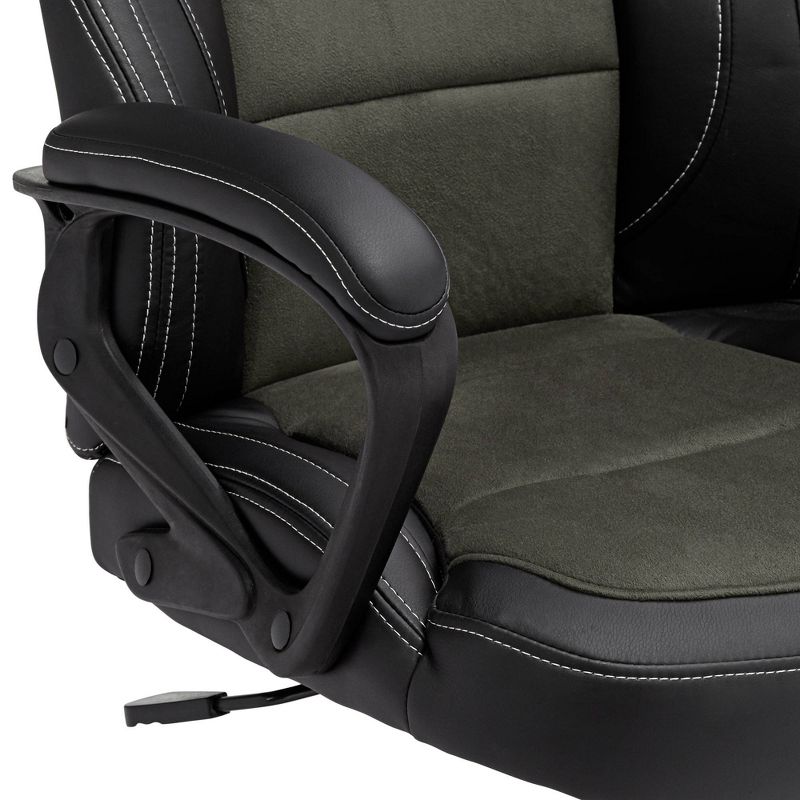 Mesh Sled Base Side Reception Chair with Flip Up Arms Black - Riverstone Furniture