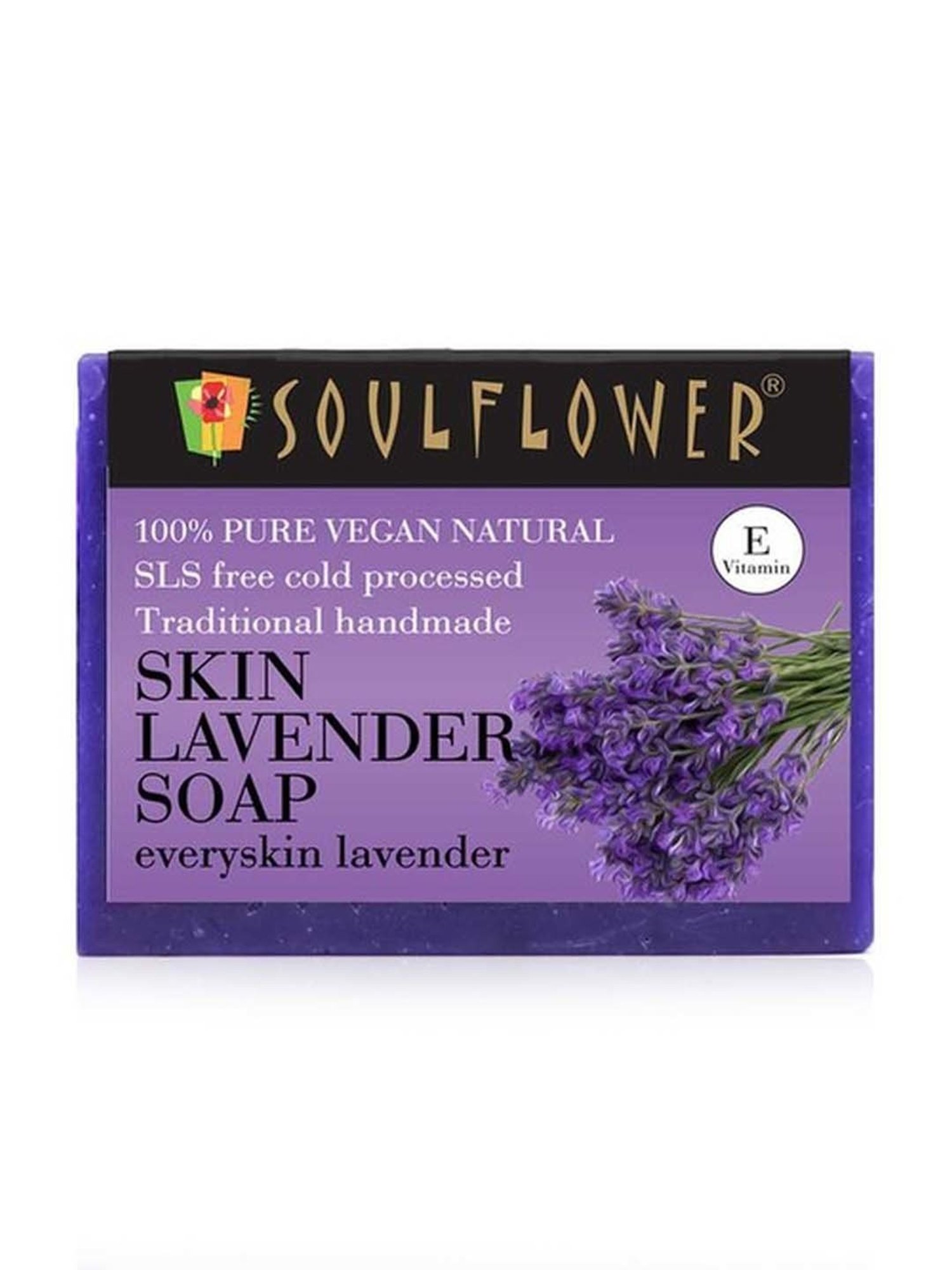 Soulflower Skin Lavender Soap - 150 gm