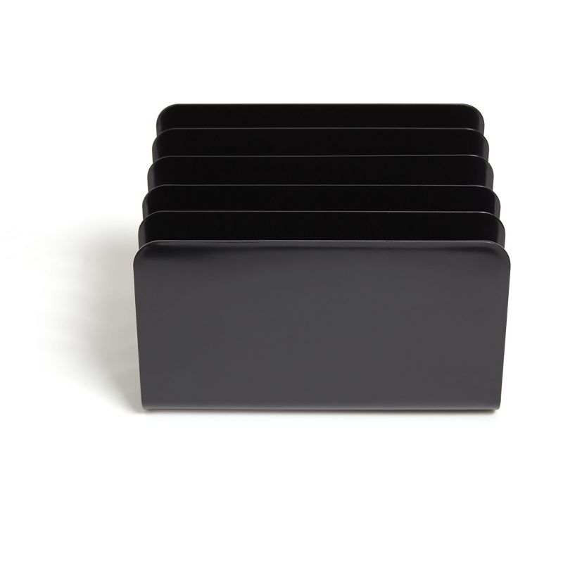 TRU RED 5-Slot Plastic Incline Sorter, Blk TR55335 