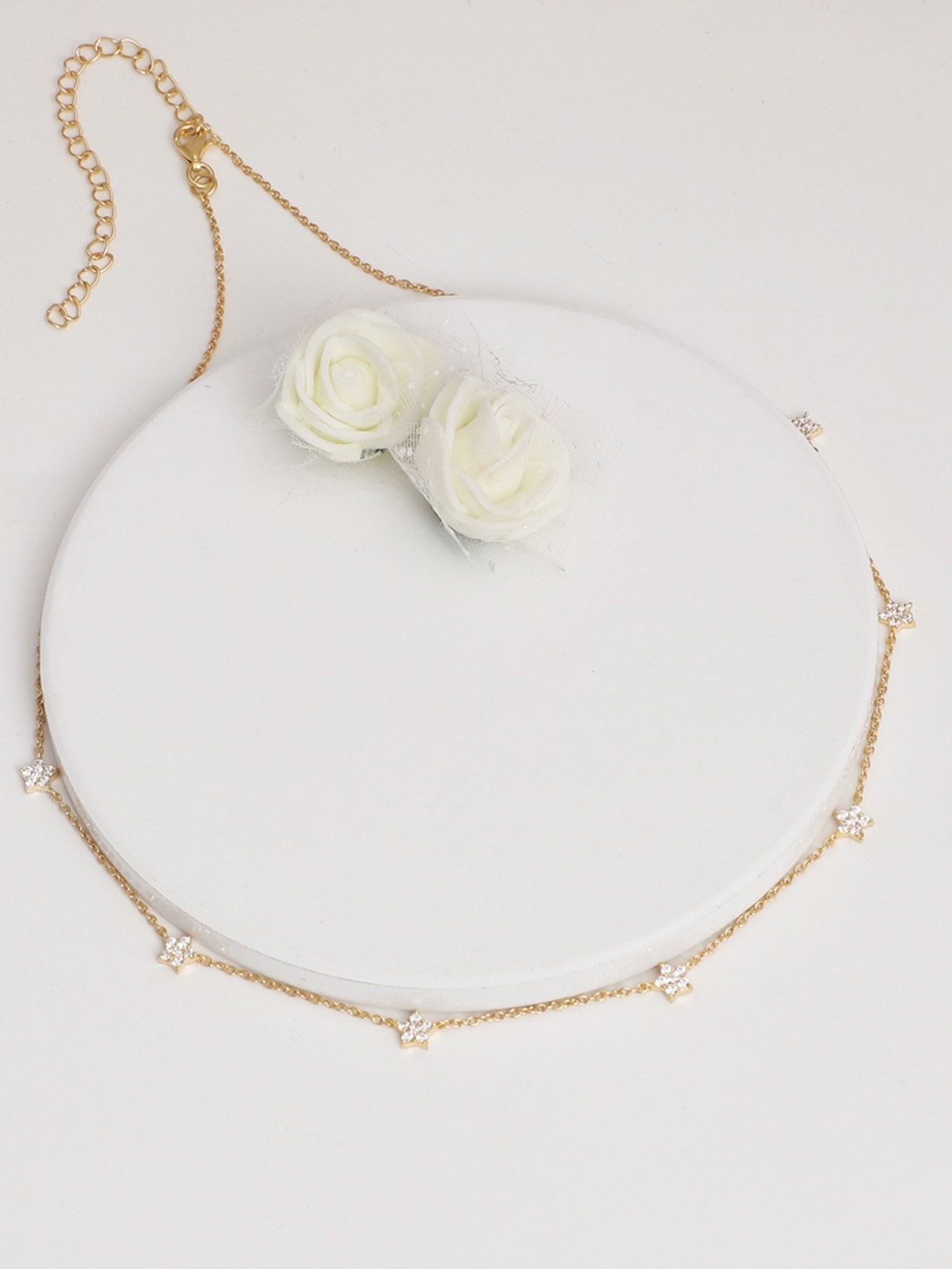 GIVA Anushka's 92.5 Sterling Silver Golden Star Constellation Necklace for Women