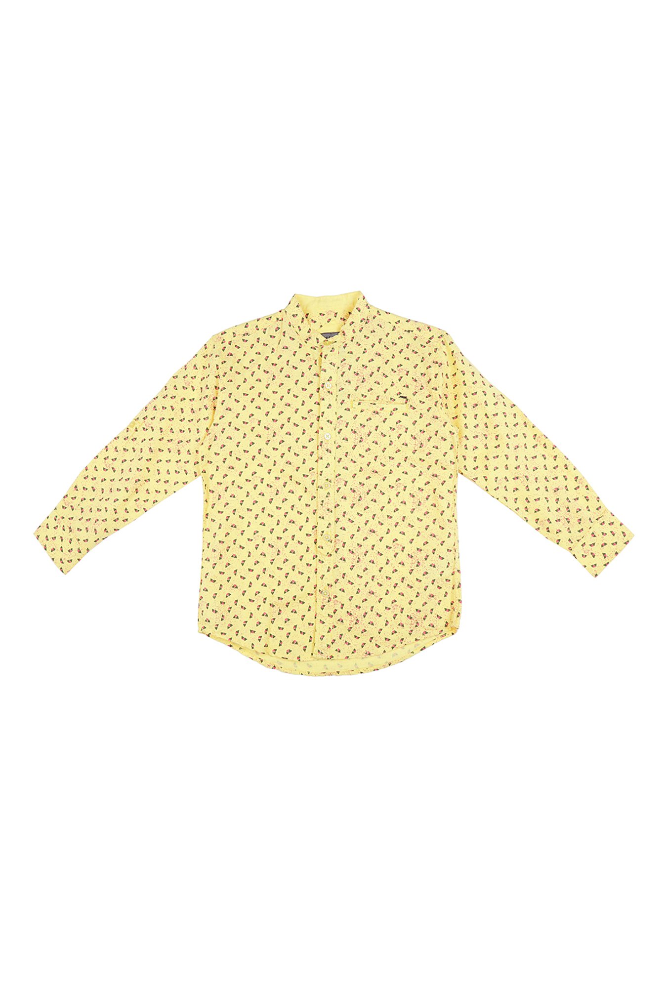 Gini & Jony Boys Yellow Printed Shirt