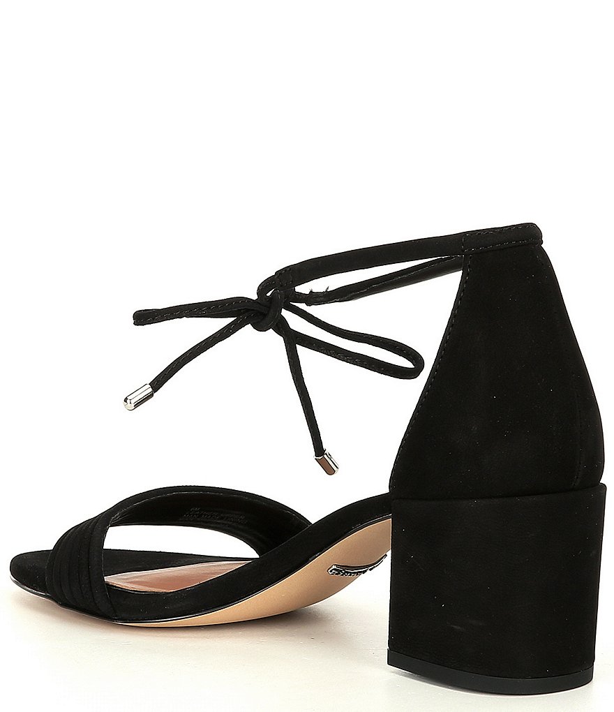 Gianni Bini Rhiaann Suede Ankle Tie Block Heel Sandals