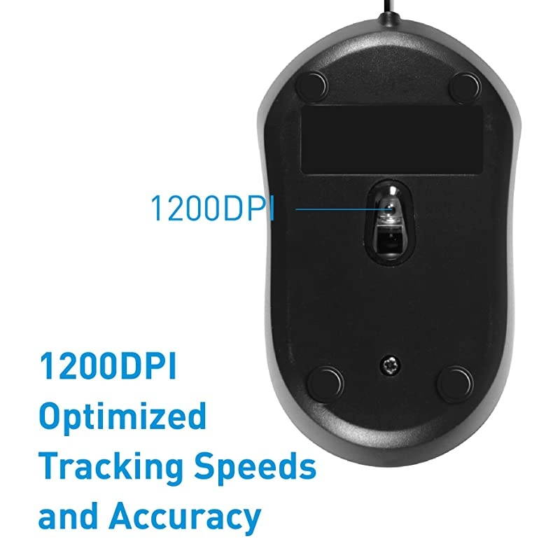 USB Wired Computer Mouse Simple 3 Button Scroll Wheel Design Ergonomic Easy to Use USB Wired Mouse Compatible with Windows Mac Plug Play USB Mouse for Laptop Desktop Black