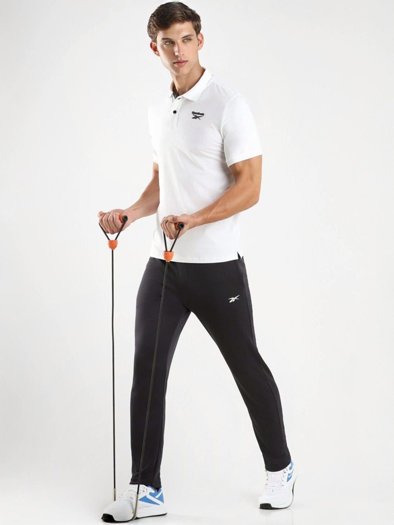 Reebok White Slim Fit Sport polo