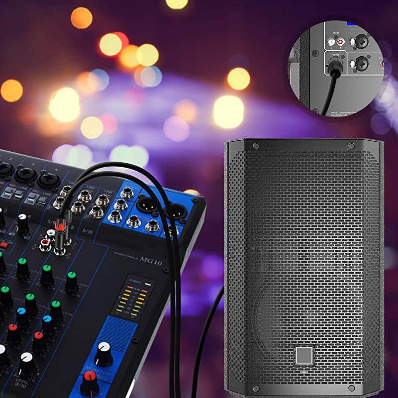 XLR Female to Dual RCA Y Splitter Patch Cable  Unbalanced 2 Phono Plug to 1 Female XLR YCable Interconnect Duplicator Lead Cord Heavy Duty Baking Paint 10 feet