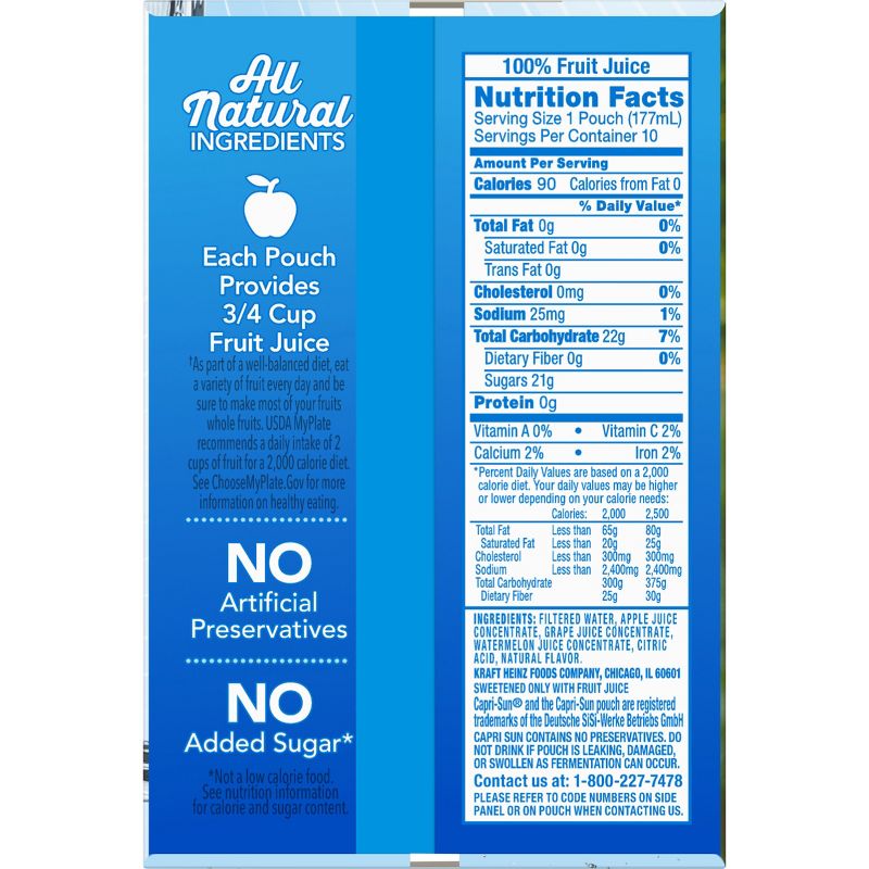Capri Sun Watermelon - 10pk/6 fl oz Pouches