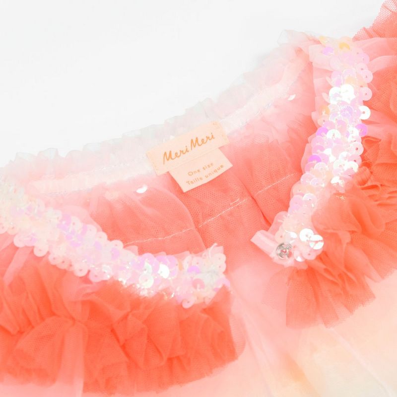 Meri Meri - Neon Tulle Ruffle Capelet - Costume Accessory Set - 1ct