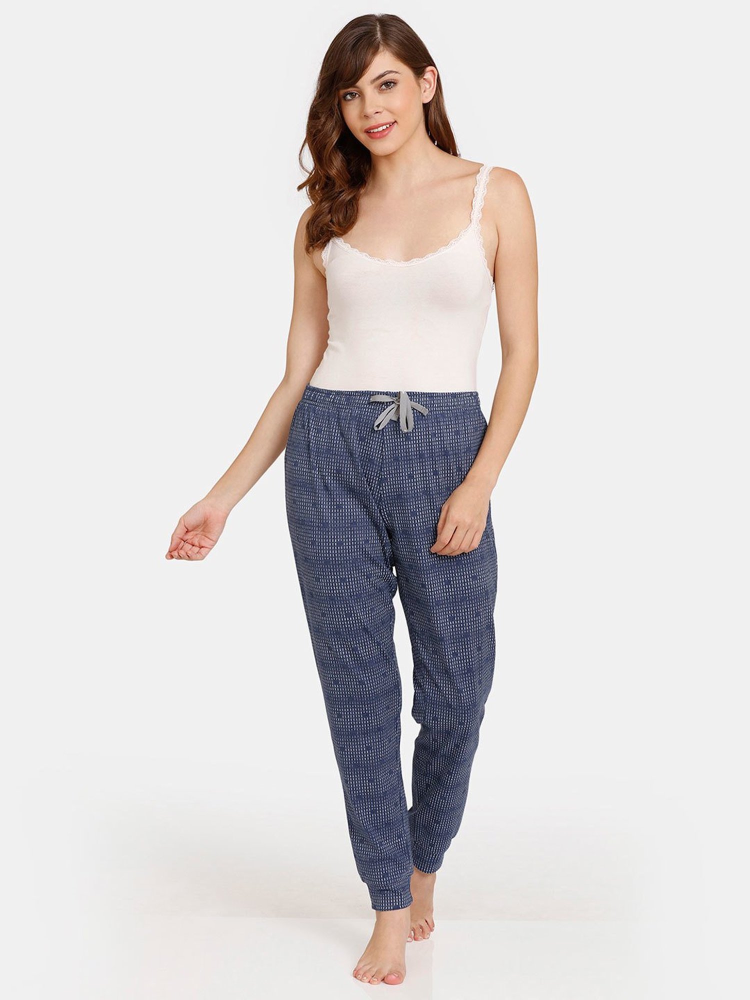 Rosaline by Zivame Navy Printed Joggers