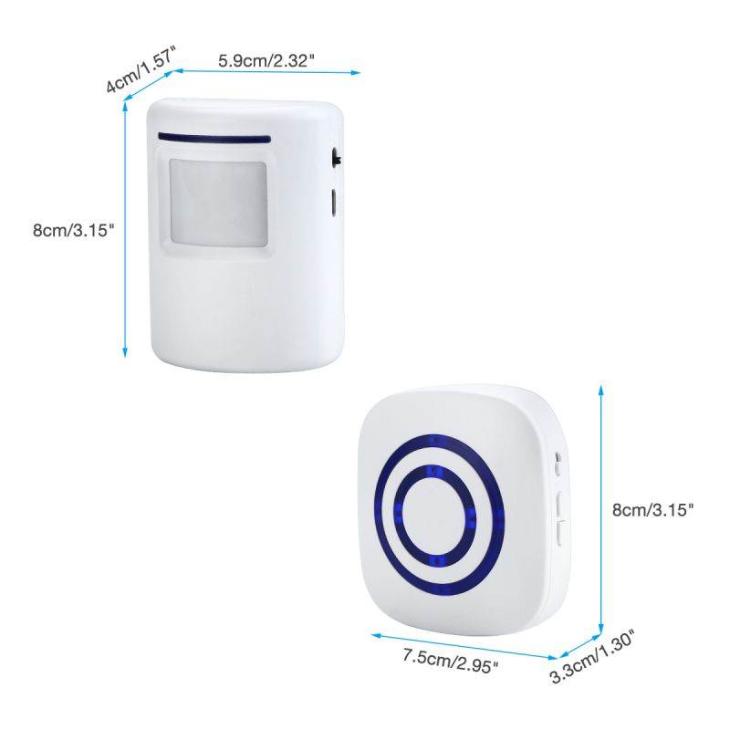FirstPower Wireless Doorbell Door Open Chime Motion Sensor Alarm Home Security Doorbell Driveway Alarm Alert System