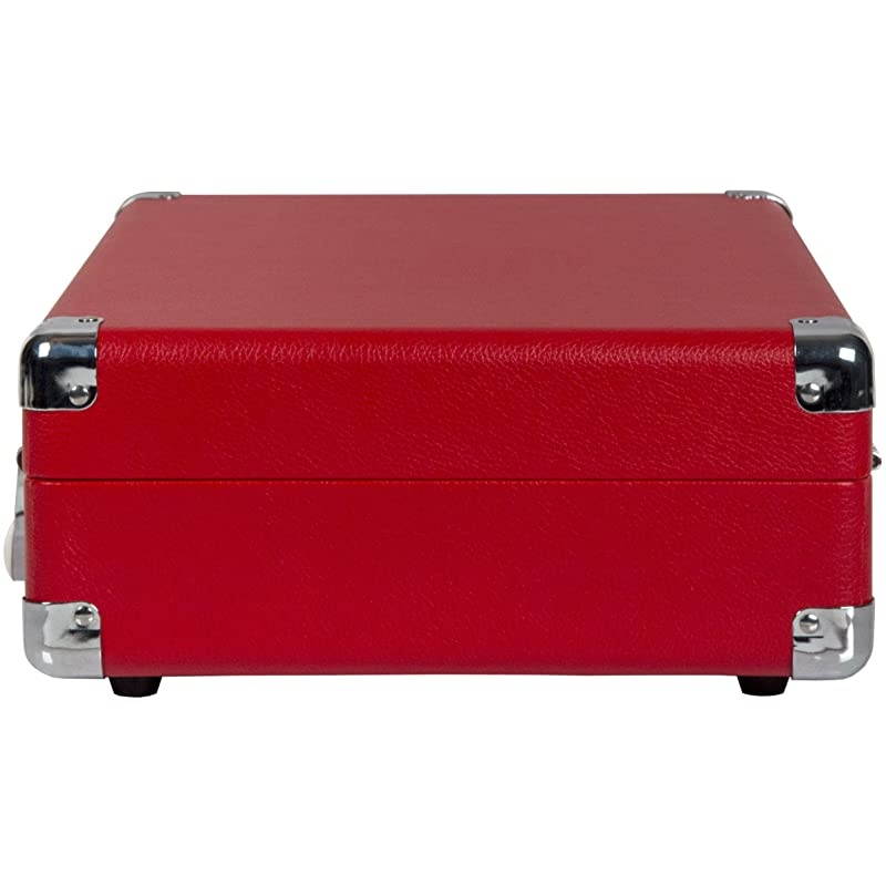 Cruiser Deluxe Vintage 3Speed Bluetooth Suitcase Turntable Red