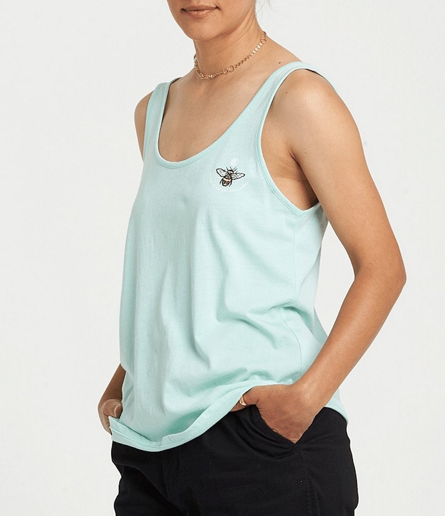 Element Branded Low Graphic Scoop Neck Tank Top