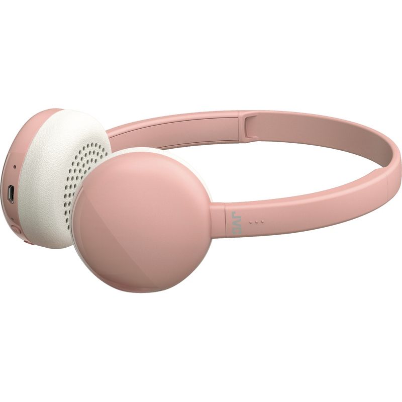 JVC Flats HA-S20BT-P Headset - Stereo - Wireless - Bluetooth - Over-the-head, On-ear - Binaural - Supra-aural - Pink