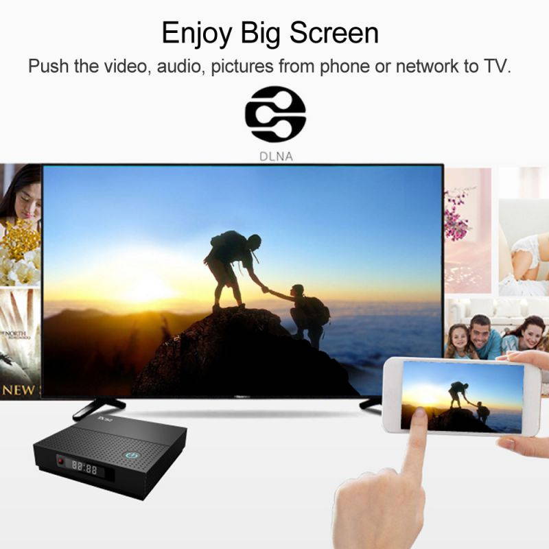 TX92 Smart Android TV Box Android 7.1 Amlogic S912 Octa-core 64 Bit 3GB DDR4 32GB EMMC VP9 H.265 UHD 4K 2.4G & 5G WiFi 1000M LAN Bluetooth 4.1 DLNA HD Media Player US Plug