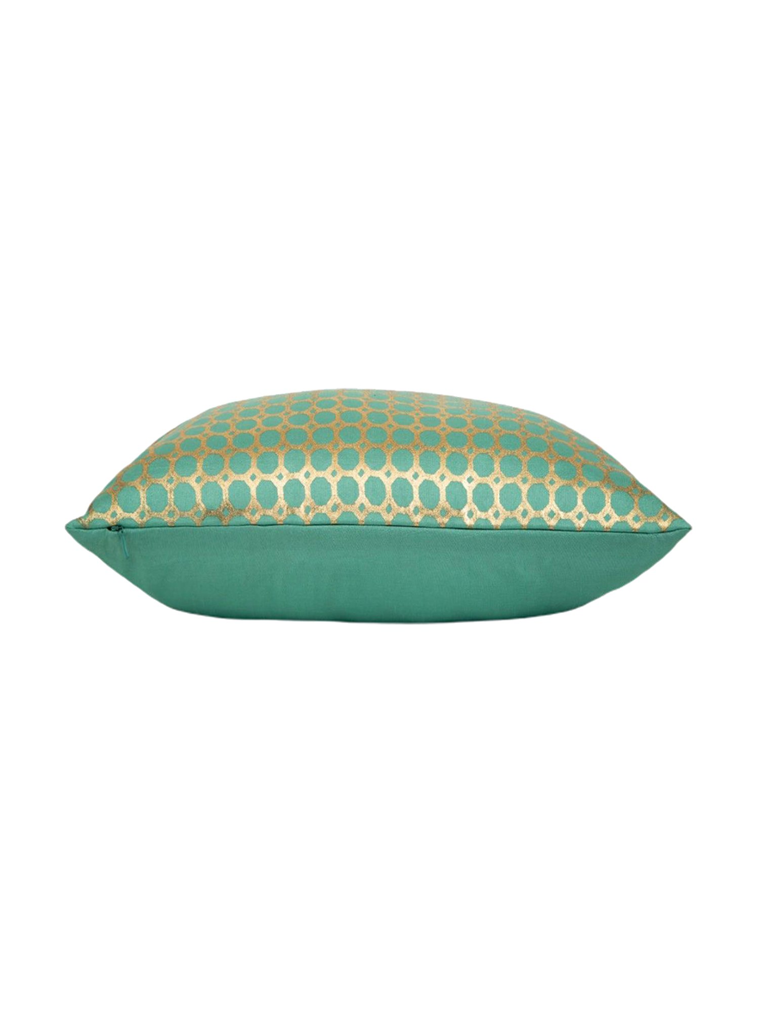 Home4U Green Poly Dupion Alani Cushion Cover
