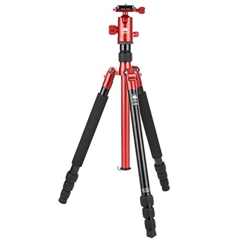 Sirui T-004X Aluminum Tripod with C-10S Ball Head, Red #SUT004XR