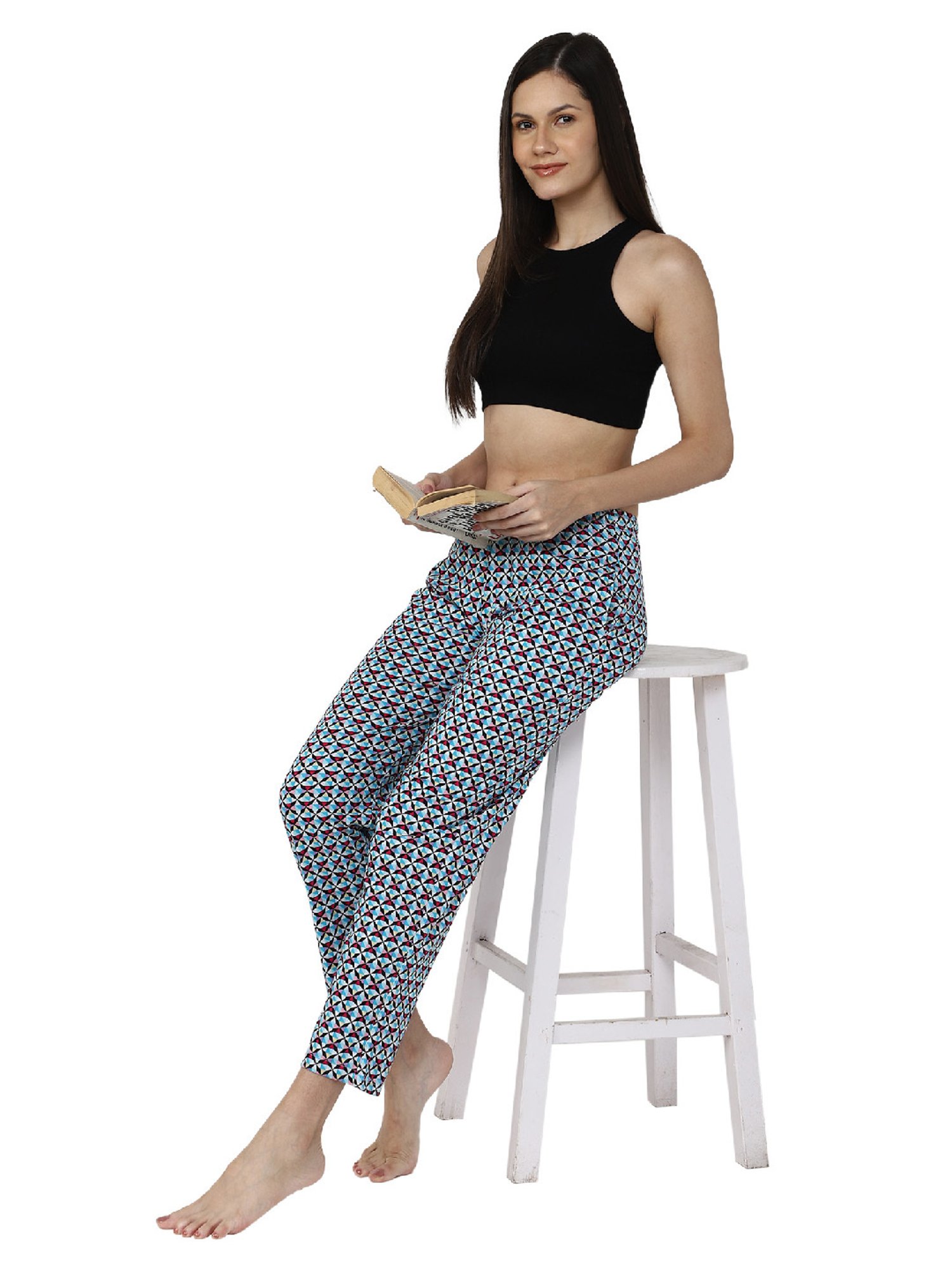 Dyca Blue Printed Lounge Pants