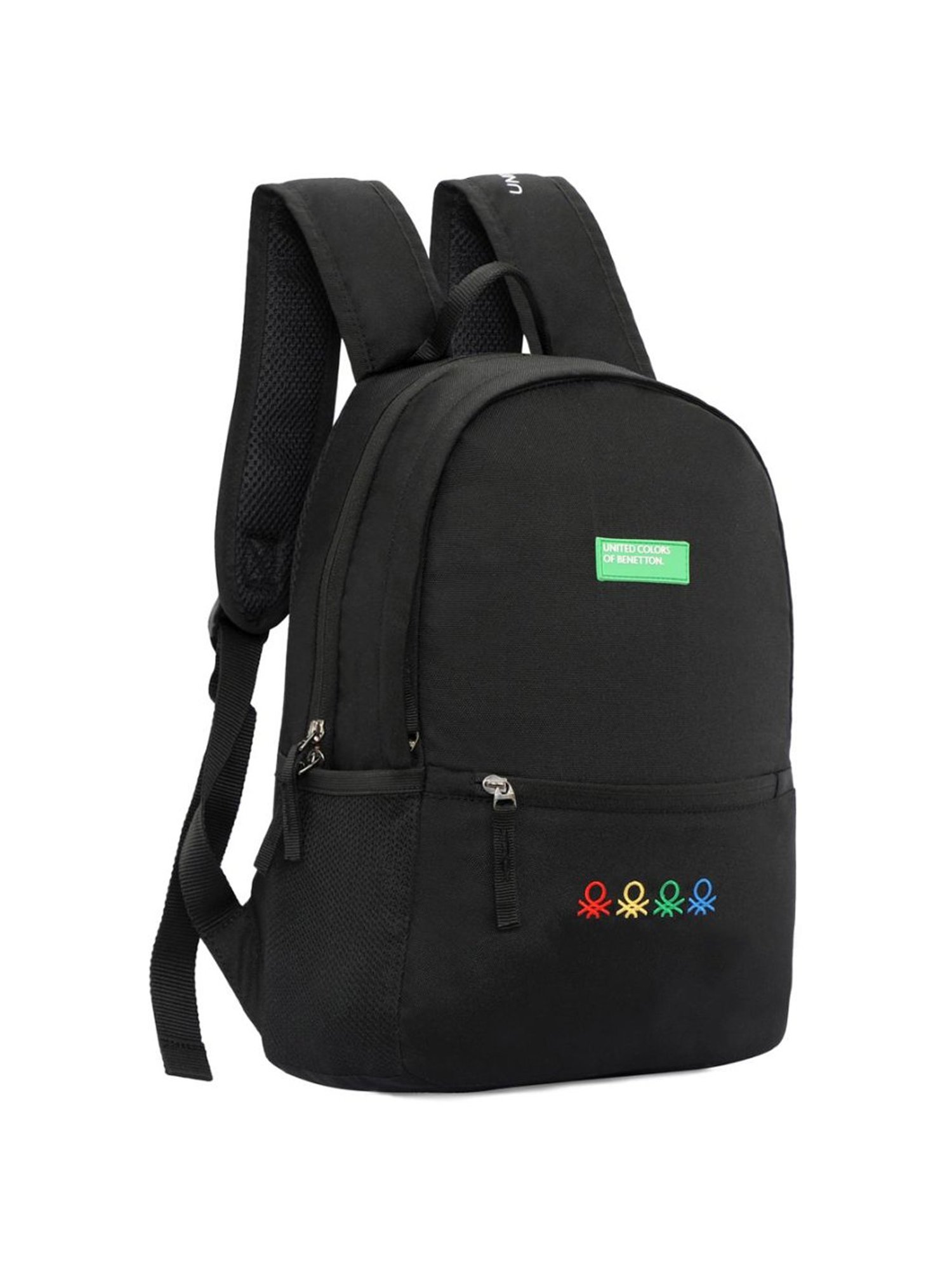 United Colors of Benetton Citron 12 Ltrs Black Medium Backpack