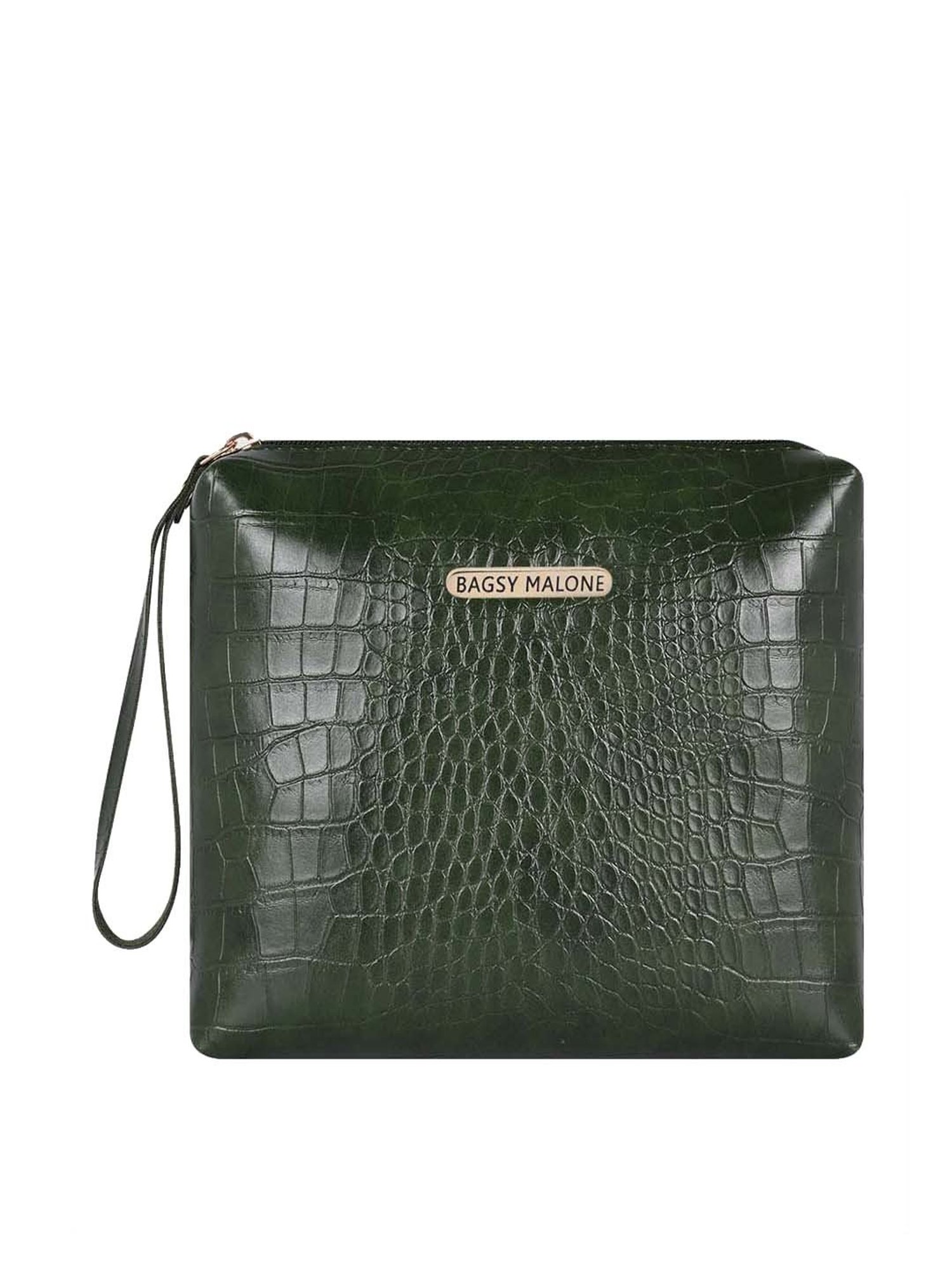 Bagsy Malone Olive Textured Pouch