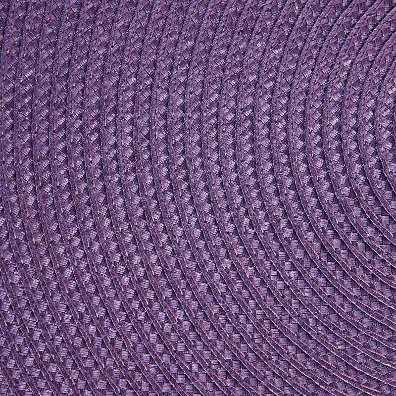 Set of 6 Variegated Round Woven Placemat Purple - Design Imports