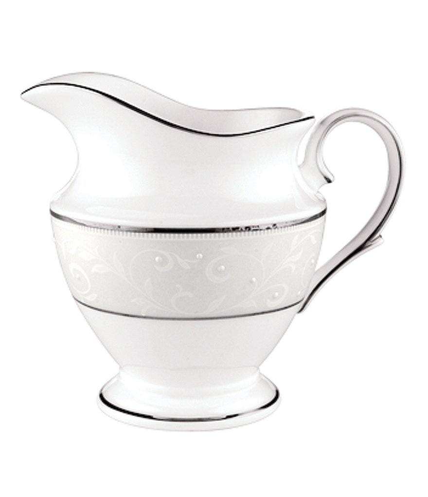 Lenox Opal Innocence Vine & Pearl Platinum Opalescent Bone China Creamer