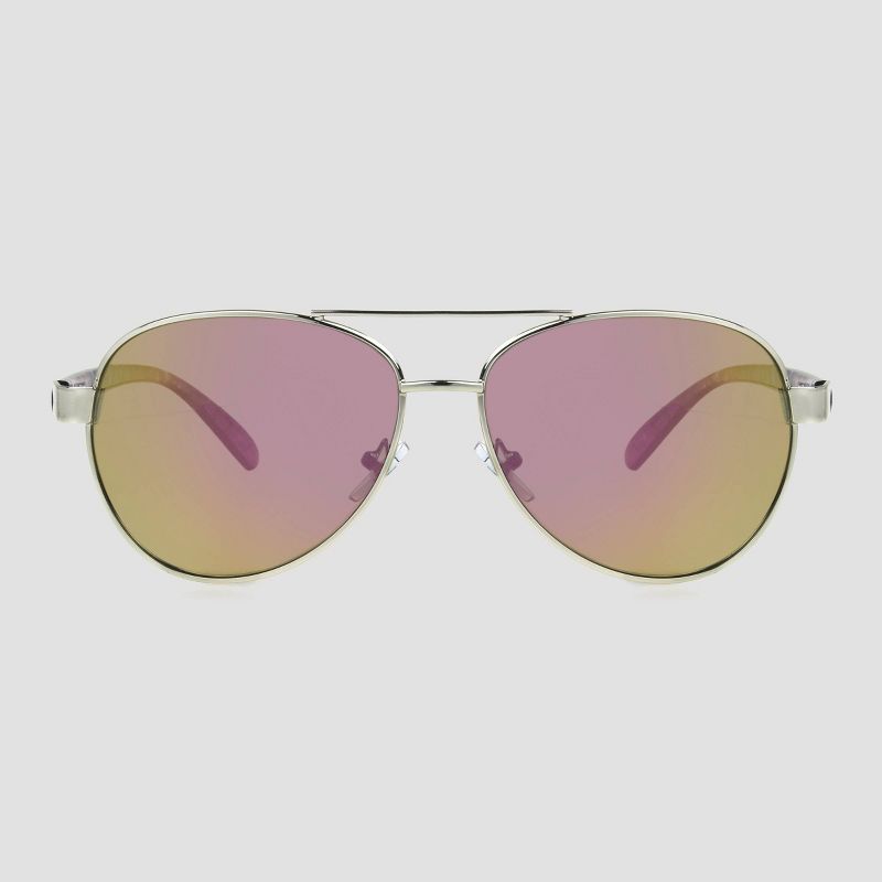 Women's Surfer Shade Sunglasses with Mirrored Polarized Lenses - All in Motion™ Silver