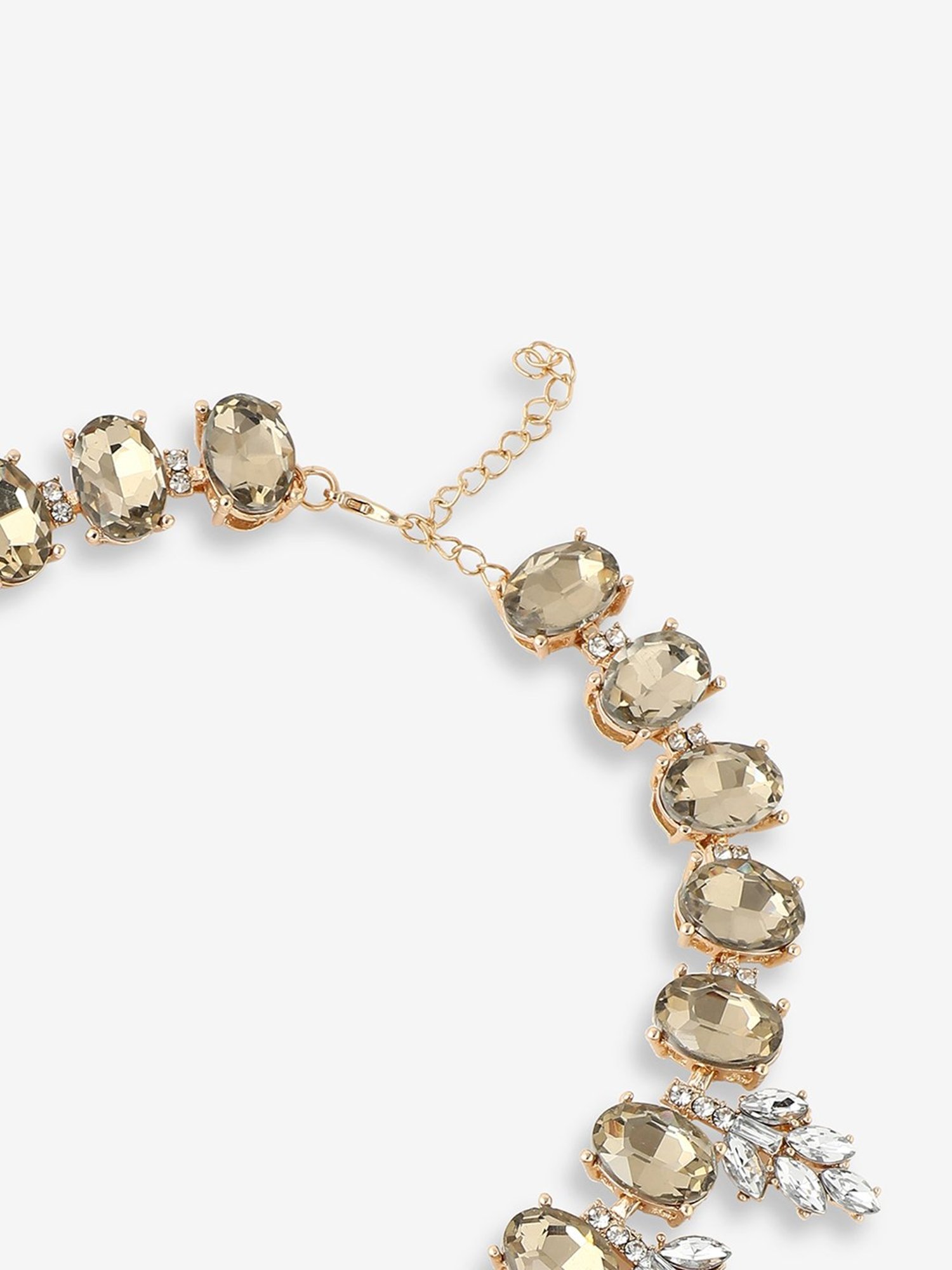 SOHI Gold Plated Party Designer Stone Statement Necklace For Women