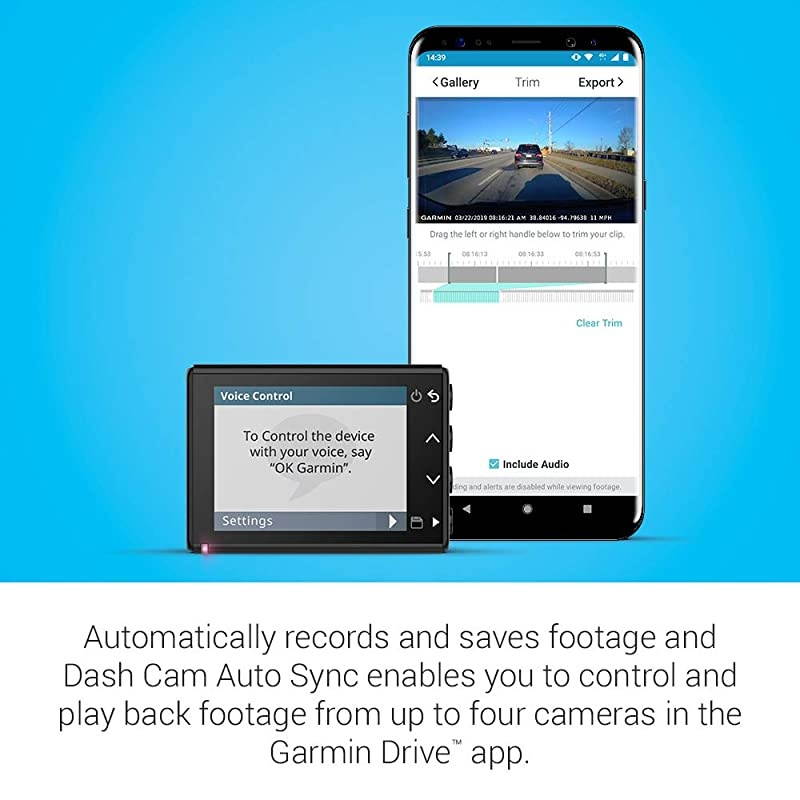 Dash Cam 56 Wide 140Degree Field of View In 1440P HD 2quot LCD Screen and Voice Control Very Compact with Automatic Incident Detection and Recording