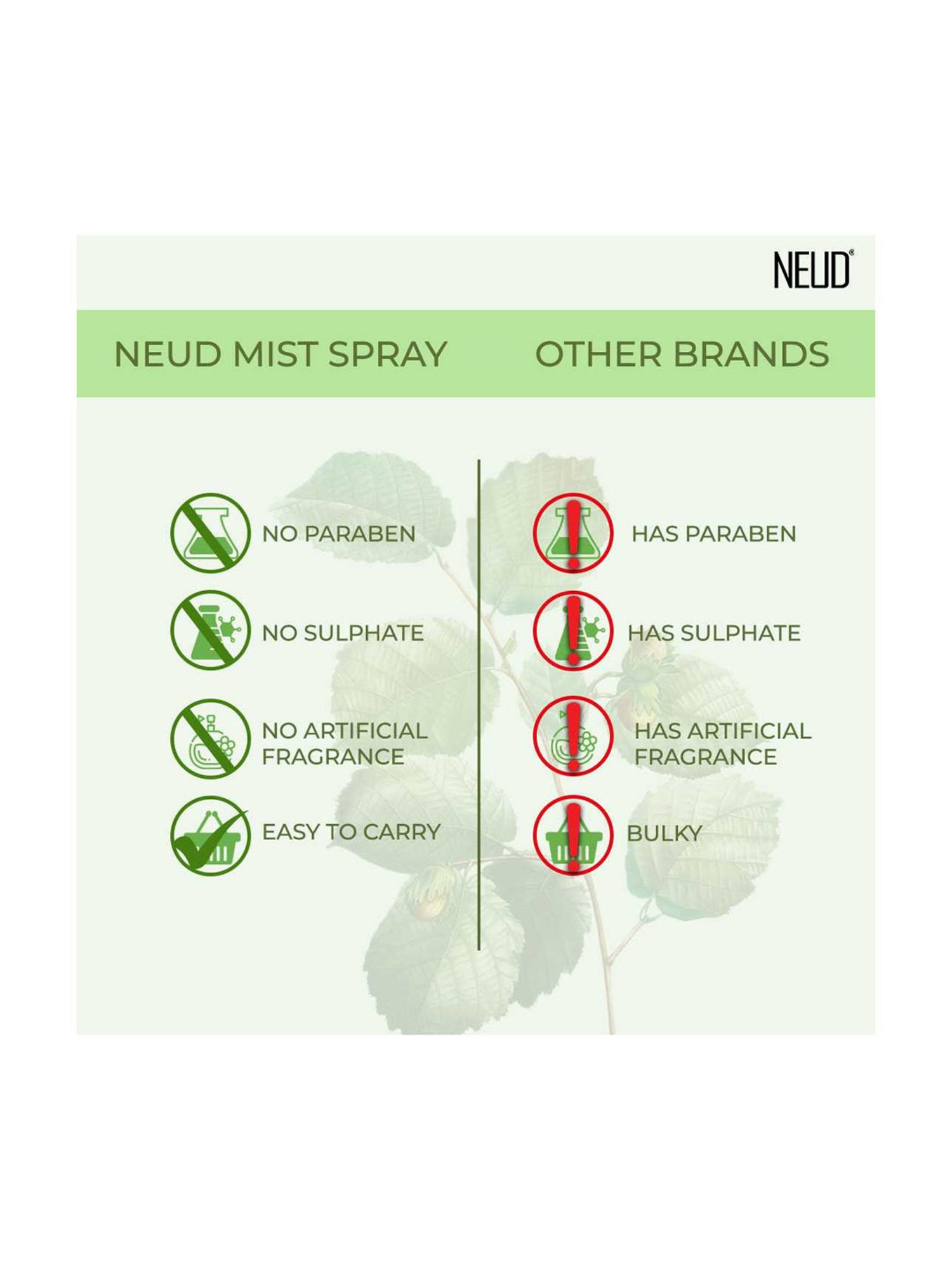 NEUD Witch Hazel Facial Mist Spray for Dehydrated & Irritated Skin - 100 ml (Pack of 1)