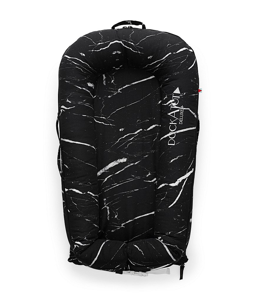 DockATot 0-8 Months Black Marble Deluxe Dock Cover, Stage 1
