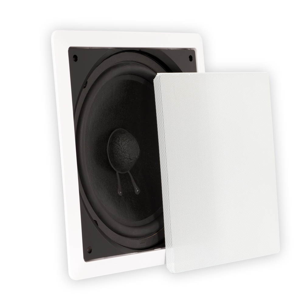 Theater Solutions TS1000 Flush Mount Passive 10" Subwoofer Speaker Wall 2 Pack