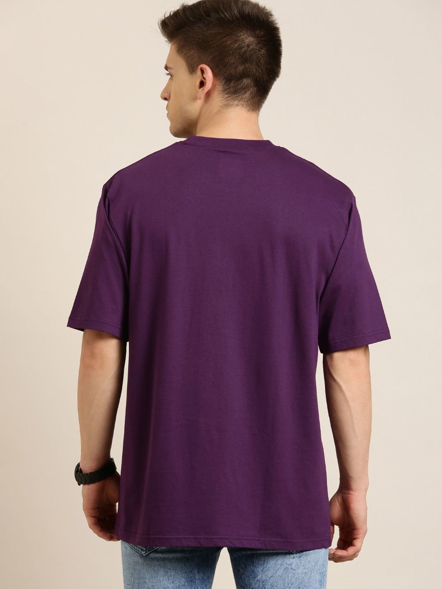 Difference of Opinion Purple Cotton Crew T-Shirt