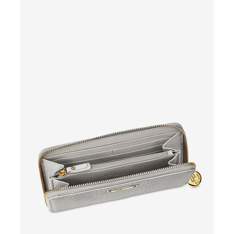 GiGi New York Gray Large Zip Wallet