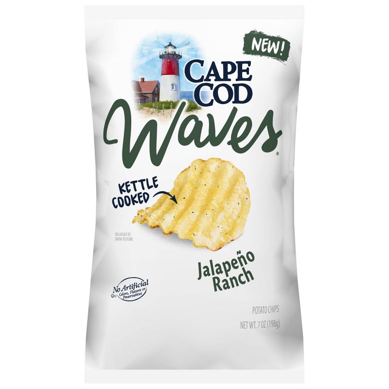 Cape Cod Jalapeno Ranch Waves Potato Chips - 7oz