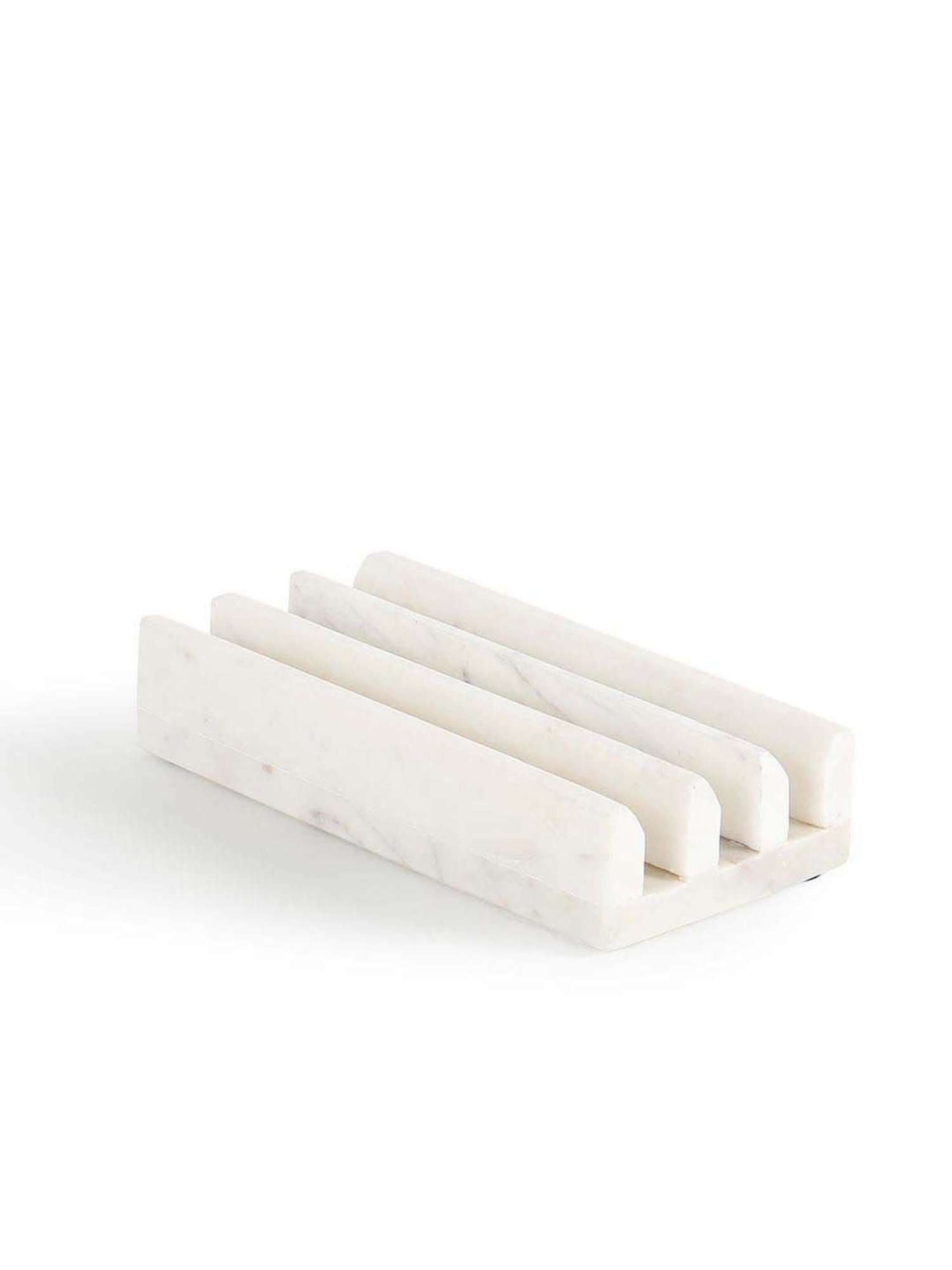 ellementry Zigzag White Marble Chopping Board Stand - Set of 1